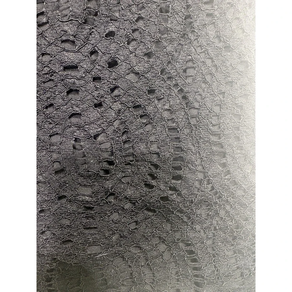 J Crew Casual Short Sleeve Scoop Neck Blouse Womens Size 7 Black Lace Viscose